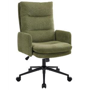 IWMH XXY008 magas háttámlás ergonomikus forgószék – zöld kasmírhatású szövettel, 136 kg teherbírással