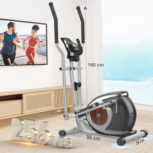AB24001-BK-BT mágnesfékes elliptikus tréner Bluetooth kapcsolattal, pulzusméréssel – 120 kg teherbírás