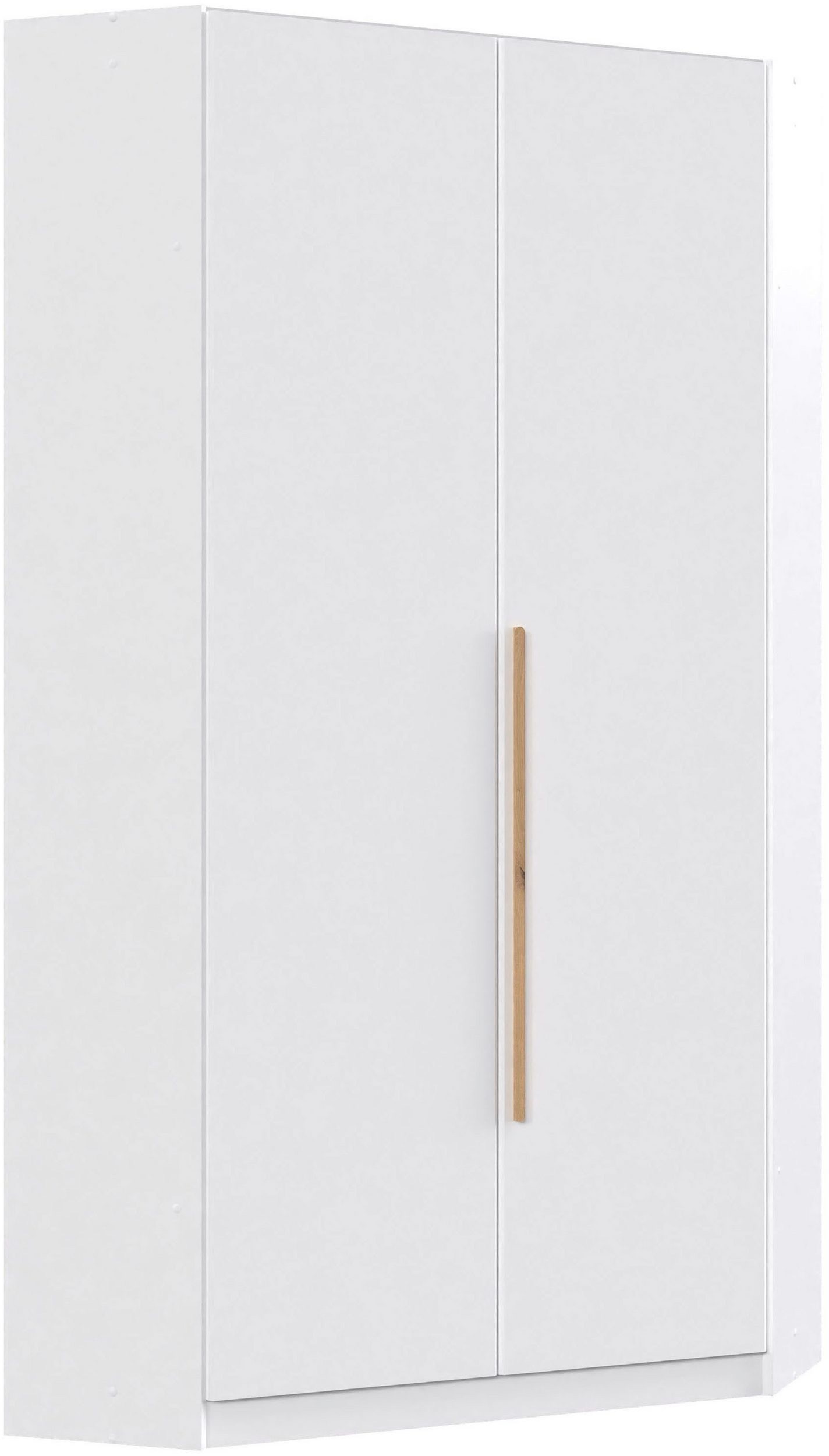Wimex Marburg sarok ruhásszekrény 95 × 95 × 199 cm – fehér, Artisan tölgy fogantyúval (T78511) - Image 2