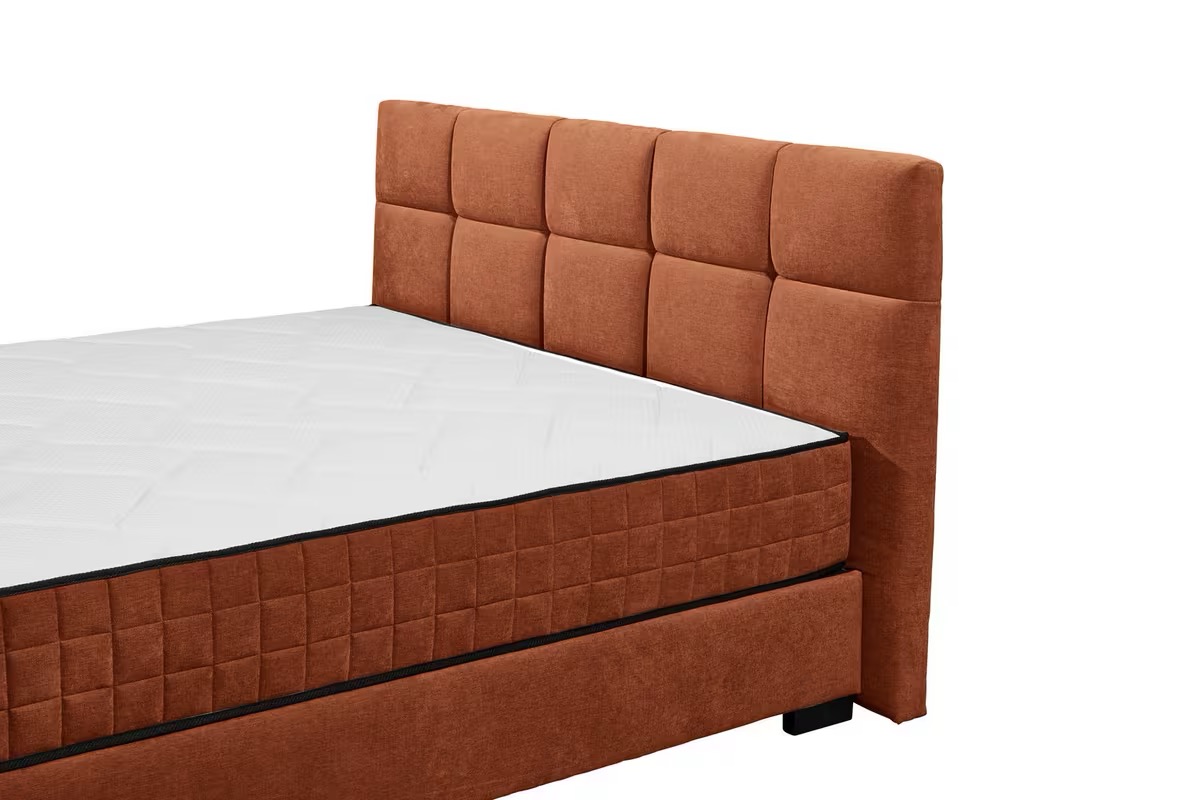 NAGOL box ágy ágyneműtartóval, 9 zónás H3–H4 matraccal, konyak színben – 180 × 200 cm - Image 5