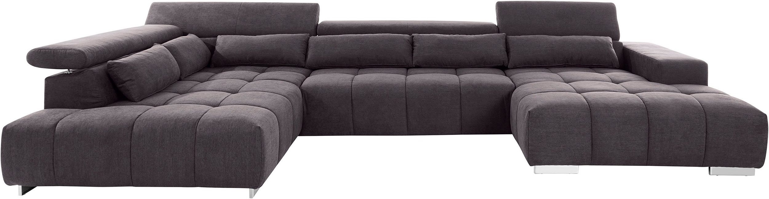 COTTA Orion XXL U alakú kanapé – 409 × 225 cm, állítható fejtámlákkal, hullámrugós ülőfelülettel és 6 db deréktámasszal - Image 2